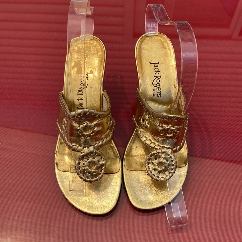 Jack Rodger beautiful gold sandals size 6 - Picture 2 of 8